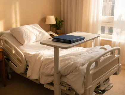 Home care hospital bed setup
