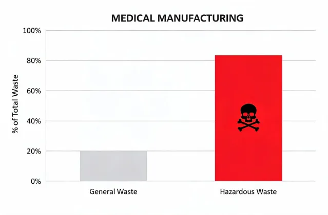 Hazardous waste percentage chart